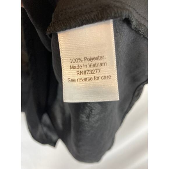 Nine West Ruched Center Satin Tank black Size Small - Picture 6 of 9